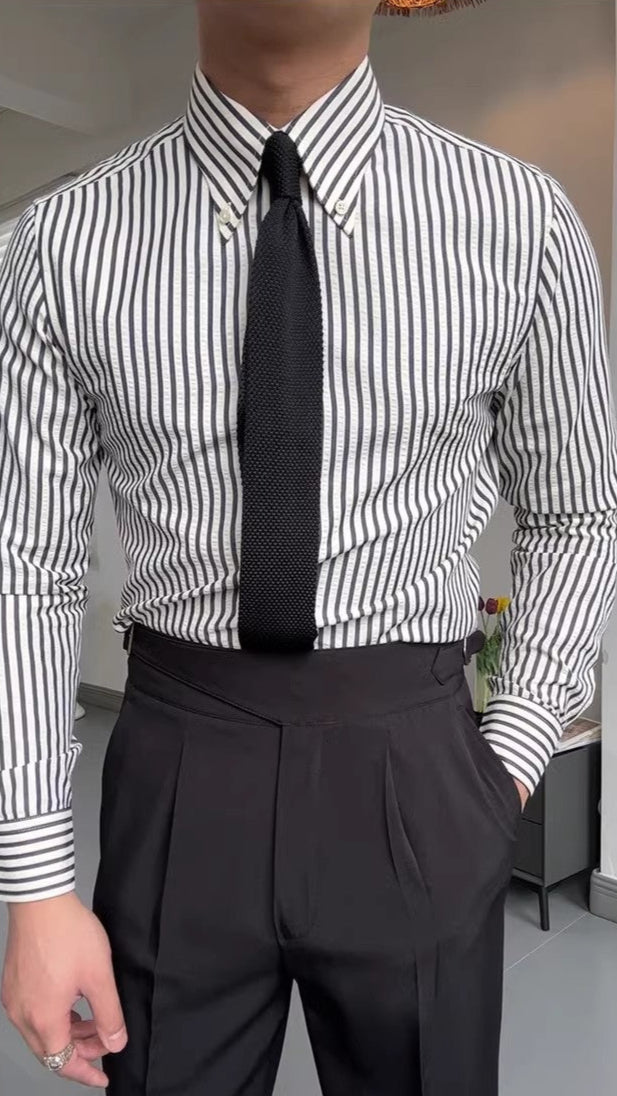 Men's Long Sleeve Button-Down Shirt – Classic Fit