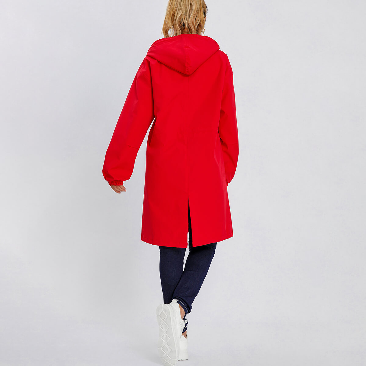 Elegant Waterproof Gabardine Coat with Buttons