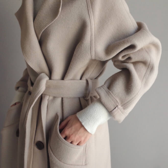Stylish Women's Trench Coat with Belted Design and Pockets
