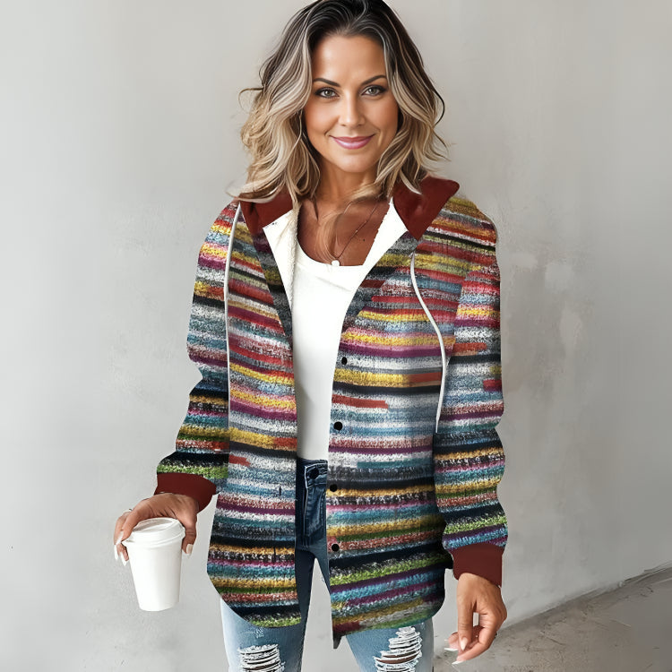 Multicolor Relaxed Fit Hoodie Jacket for Comfortable Style