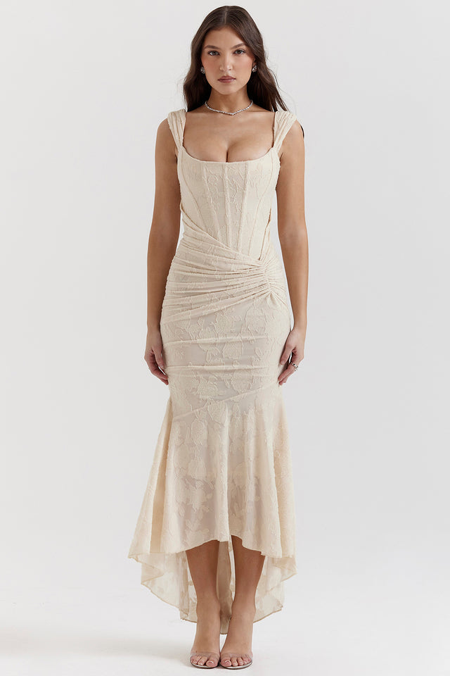 Elegant Women's Waist Dress with Flattering Cut and Sophisticated Style