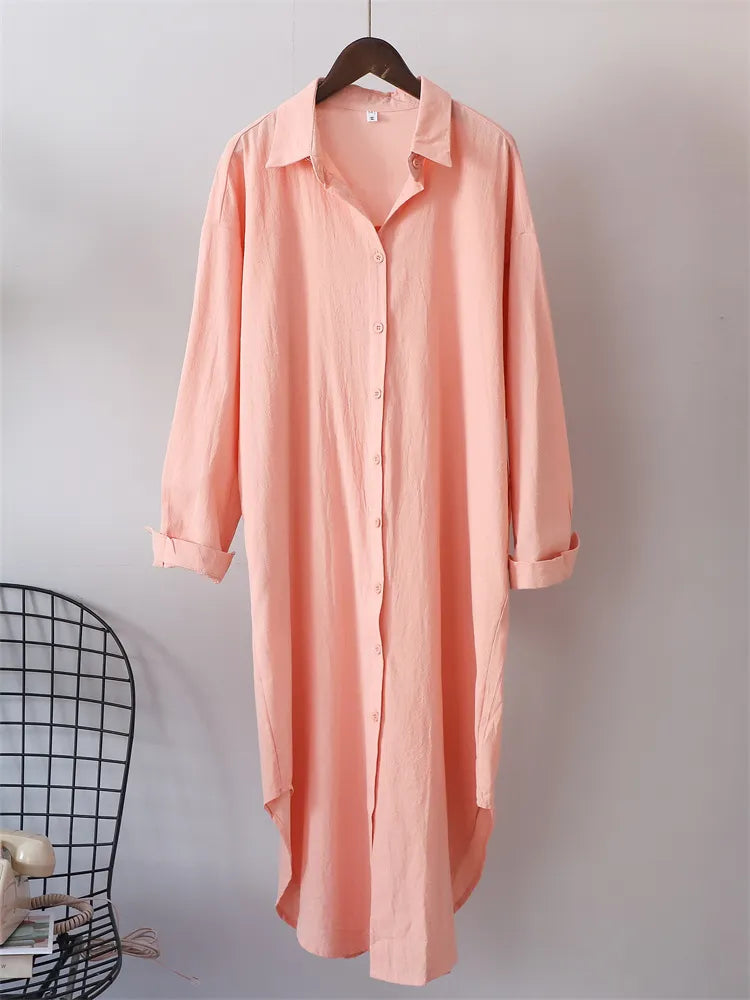 Ivy Green Linen Shirt with Flowing Design