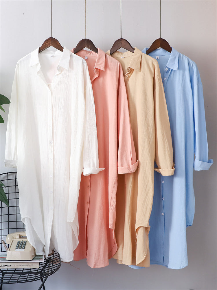 Ivy Green Linen Shirt with Flowing Design
