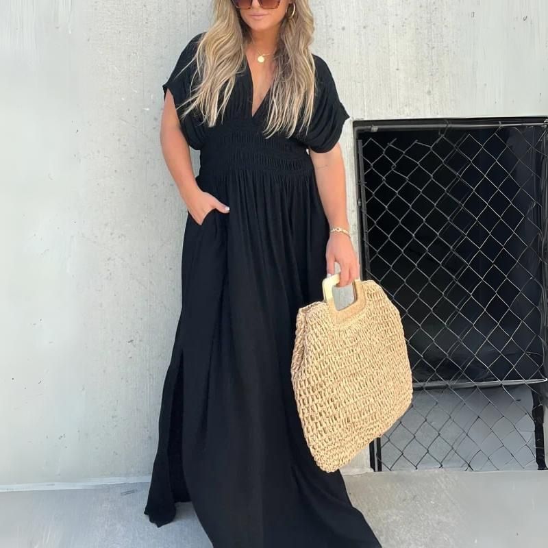 Elegant Long Dahlia Dress for Special Occasions