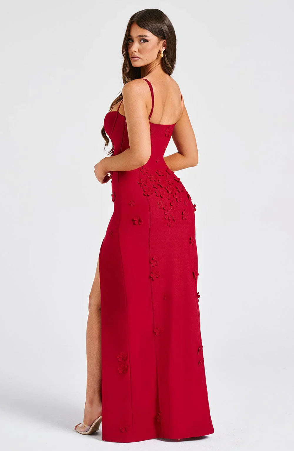 Floral Appliqué Maxi Dress for Women - Elegant and Stylish Design
