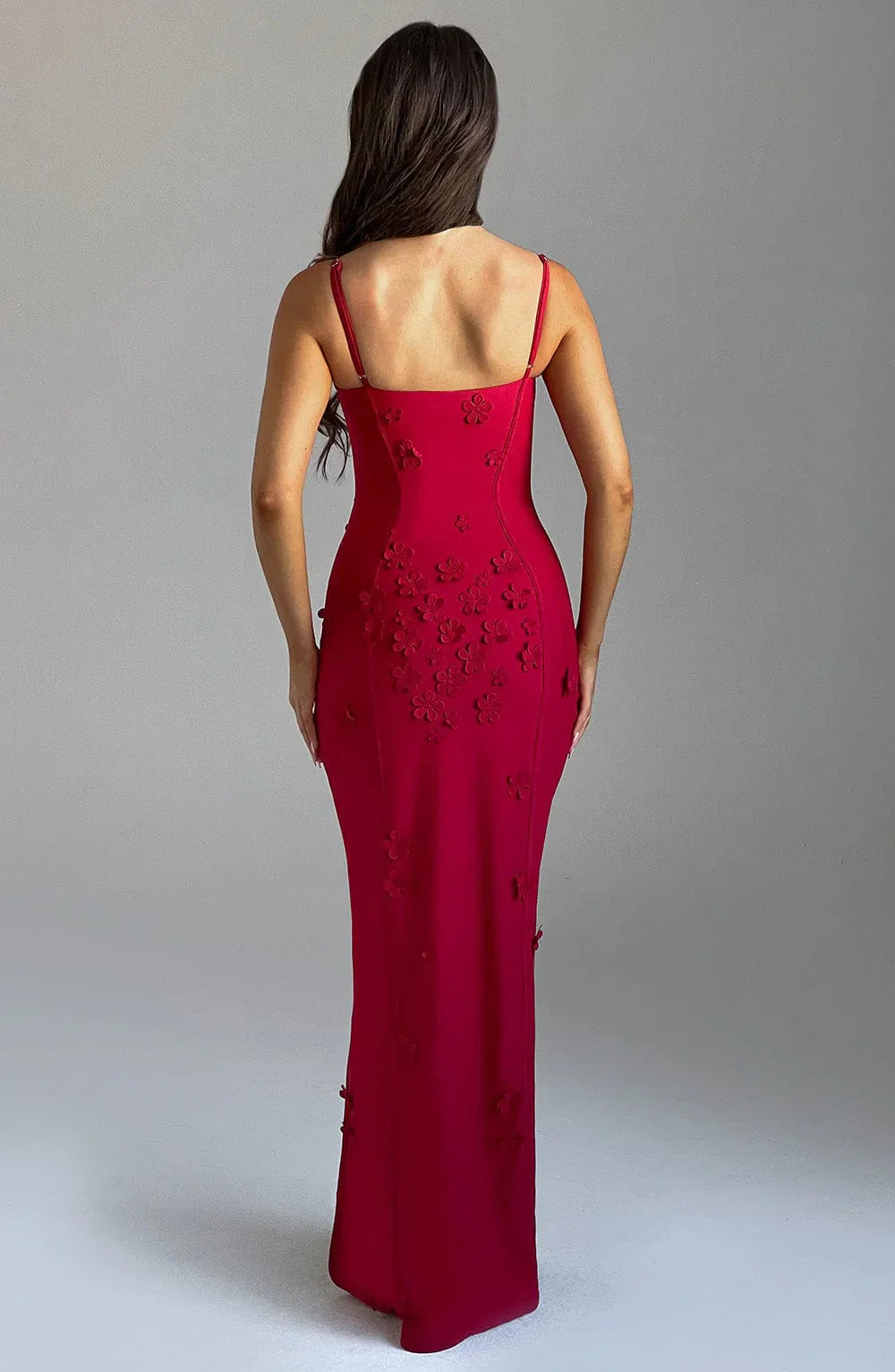 Floral Appliqué Maxi Dress for Women - Elegant and Stylish Design