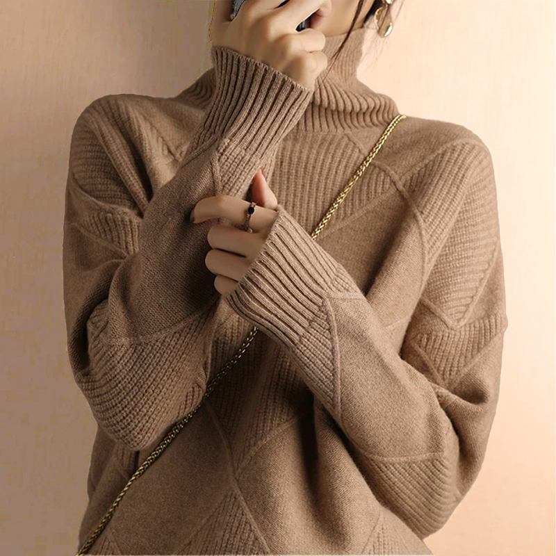 Structured High Neck Sweater for Comfortable Layering