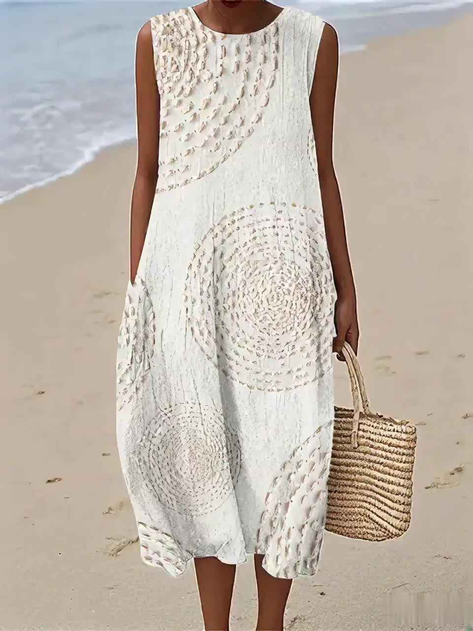 Casual Sleeveless Printed Dress for Everyday Wear