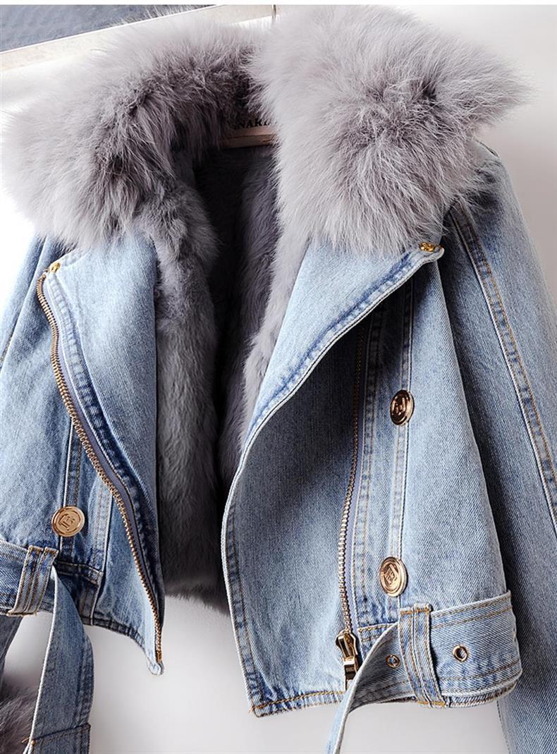 Lara Short Denim Jacket with Cozy Lining