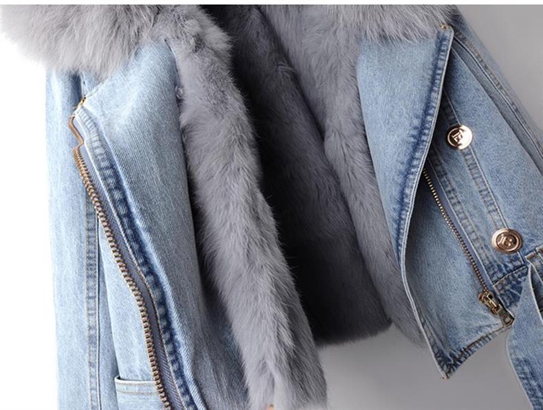 Lara Short Denim Jacket with Cozy Lining