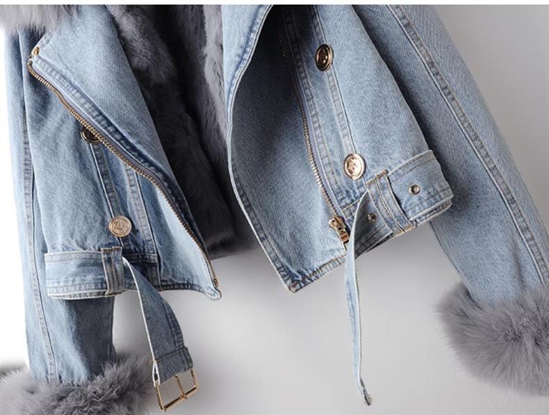 Lara Short Denim Jacket with Cozy Lining