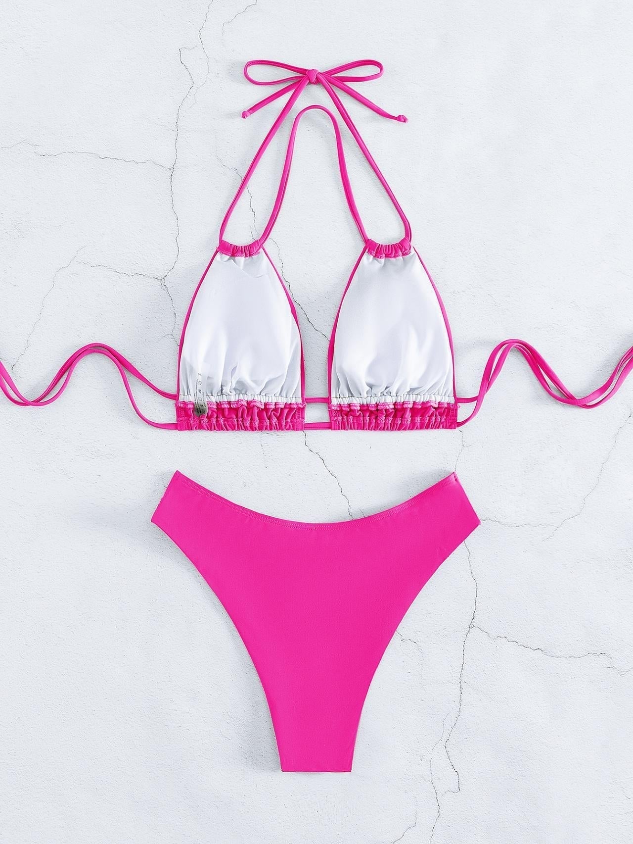 Halter Neck Bikini with Bow Detail for Stylish Summer Swimwear