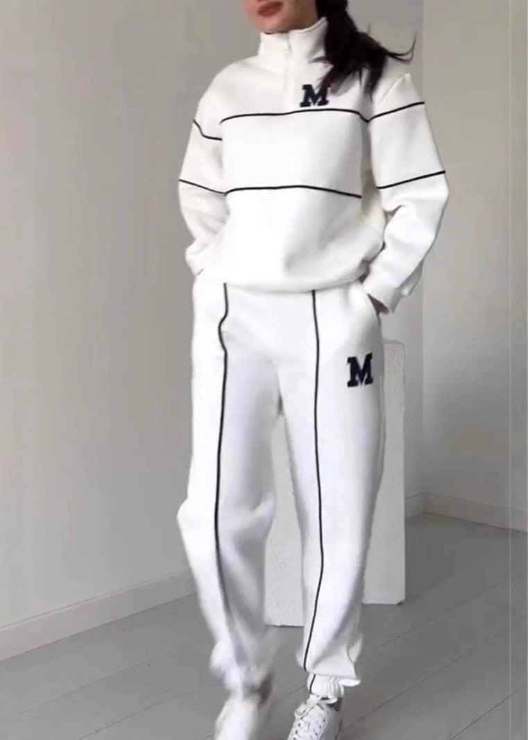 Lettered Varsity Tracksuit – Collegiate 2-Piece Set