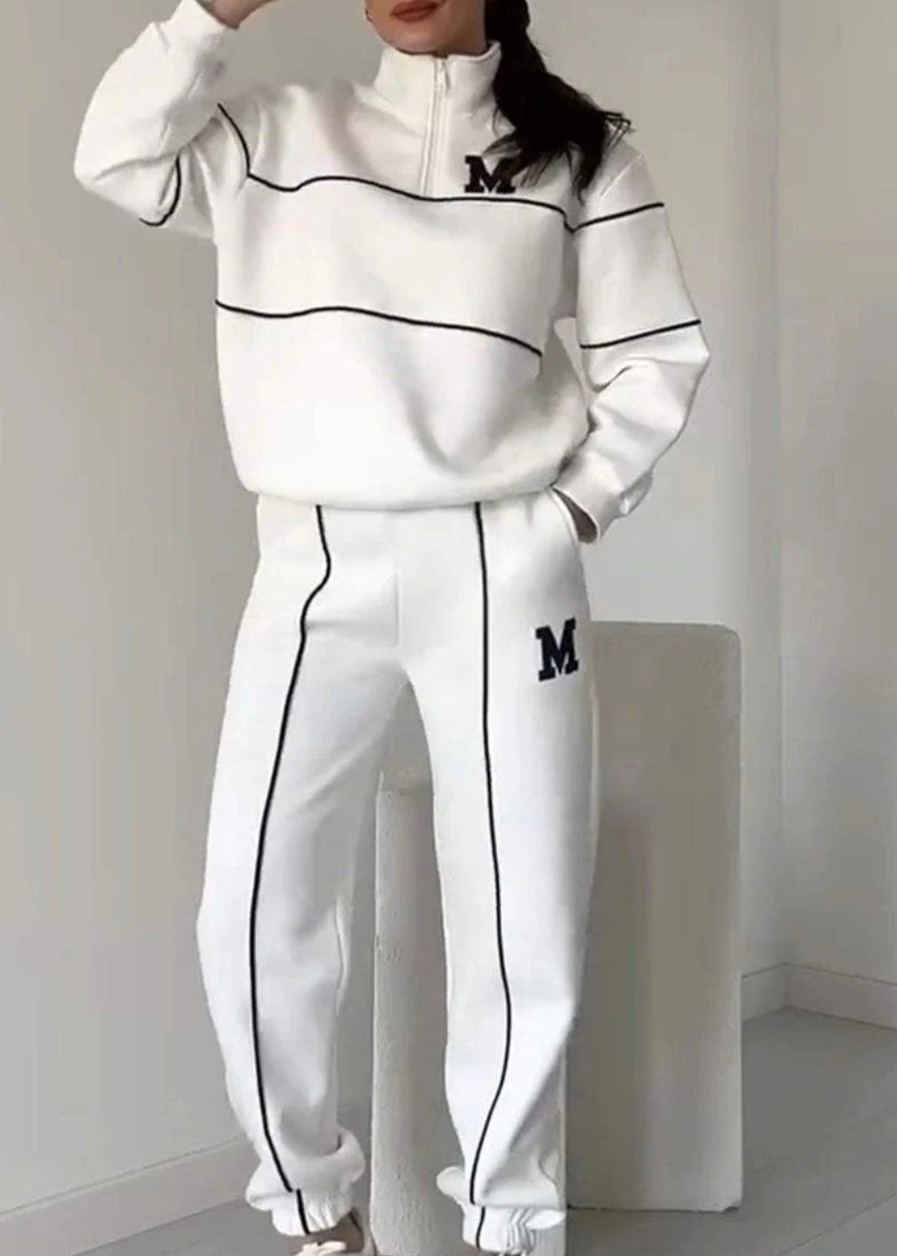 Lettered Varsity Tracksuit – Collegiate 2-Piece Set