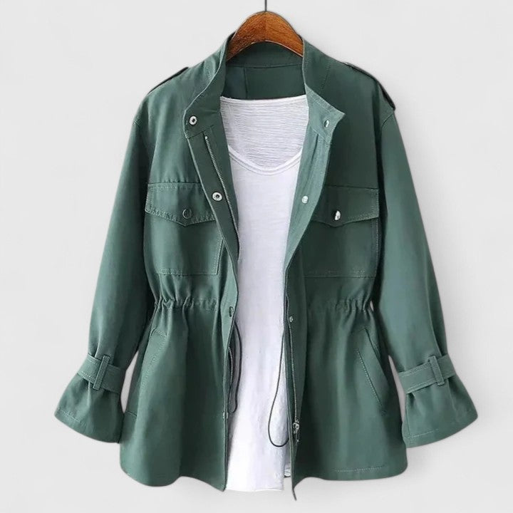 Utility Jacket with Drawstring Waist