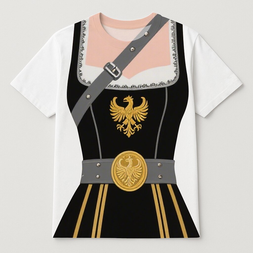 Women's Oktoberfest Dirndl Print T-shirt