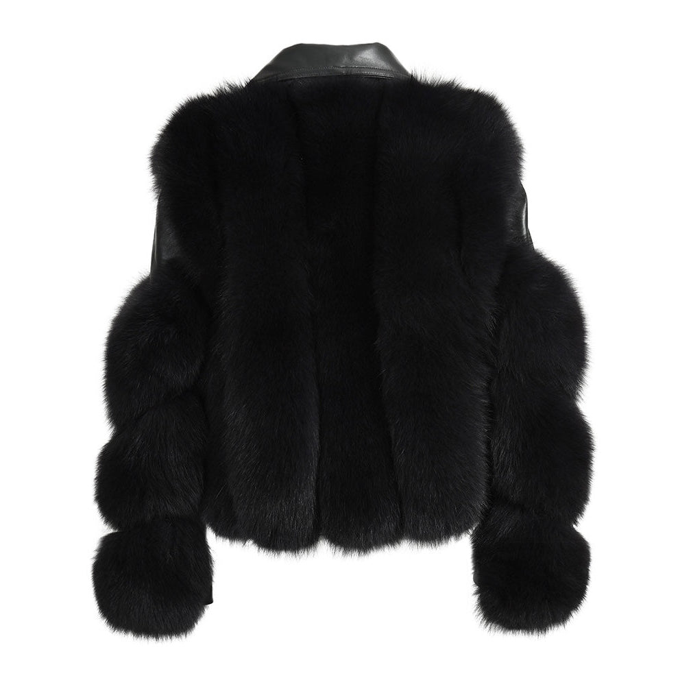 Arctic Leather Jacket with Fur Trim for Ultimate Warmth and Style