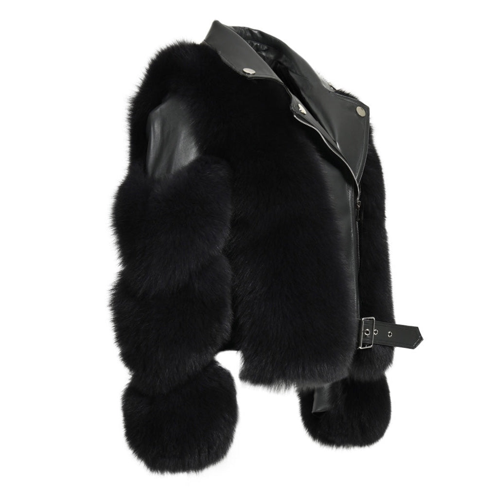 Arctic Leather Jacket with Fur Trim for Ultimate Warmth and Style