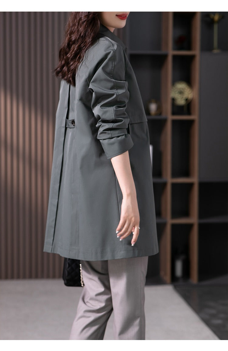 Classic Single-Breasted Trench Coat