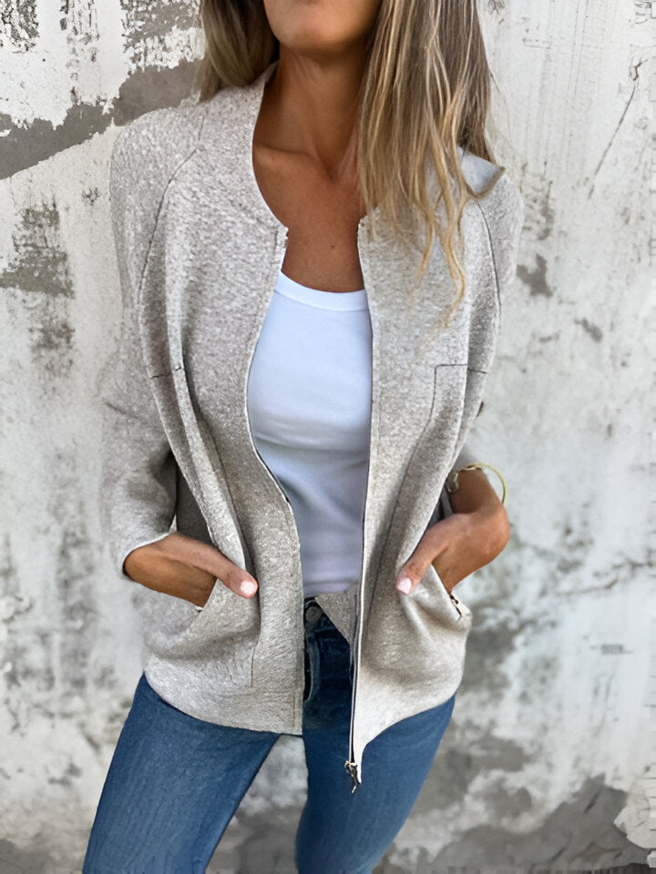 Silvie Zip Jacket with Pocket for Versatile Styling