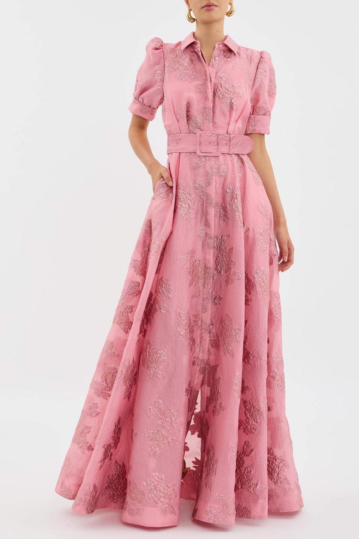 Elegant Dress with Chic Puff Sleeves