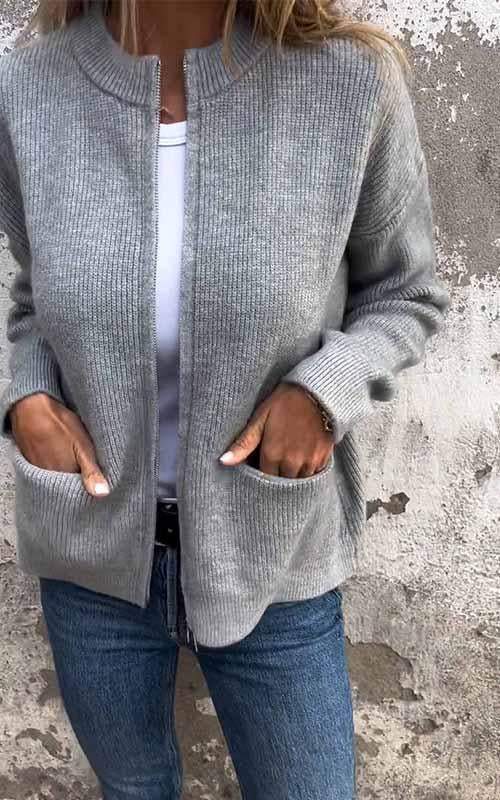 Cotton Knit Jacket for Stylish Comfort and Versatility