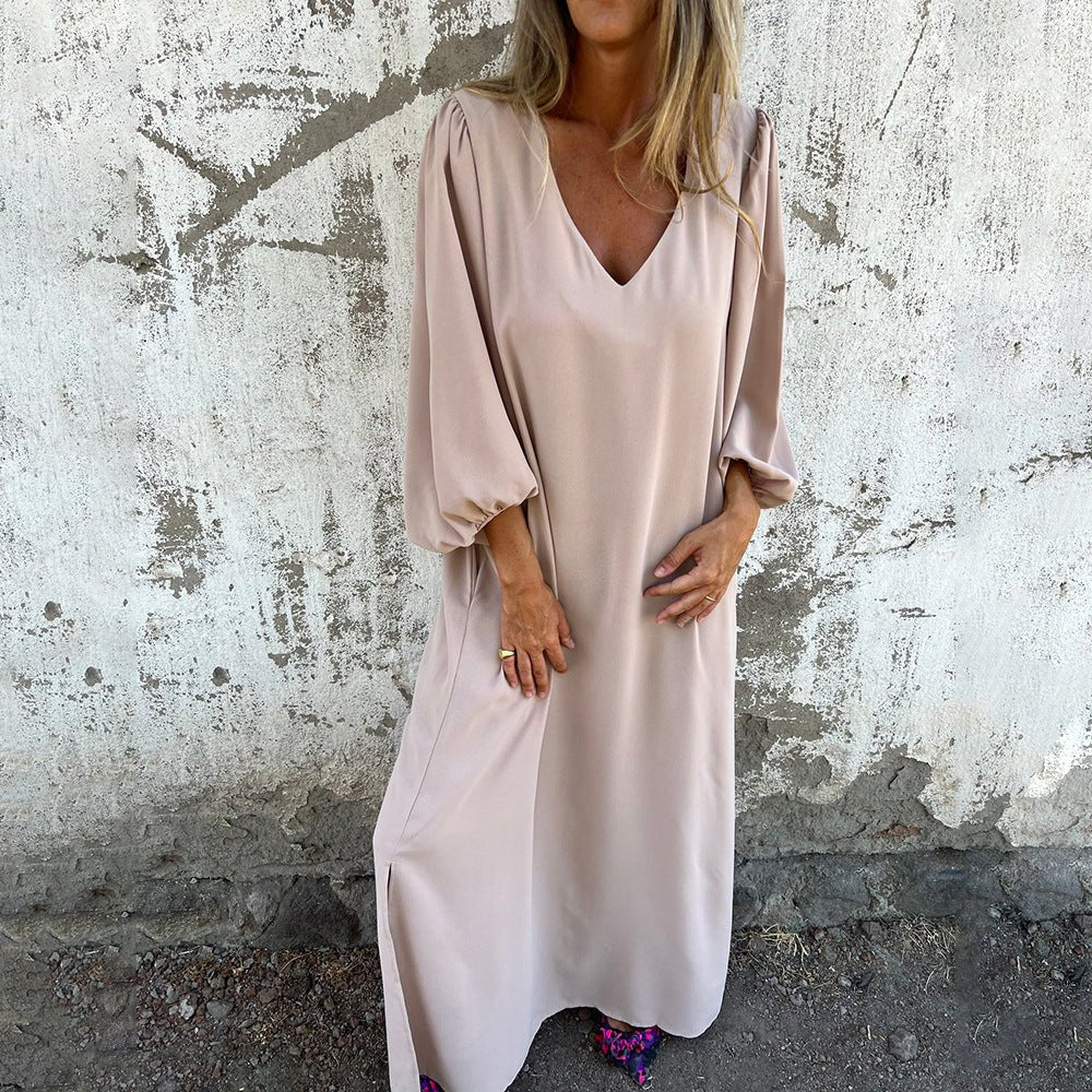 Bohemian Maxi Dress with Pockets for Effortless Style