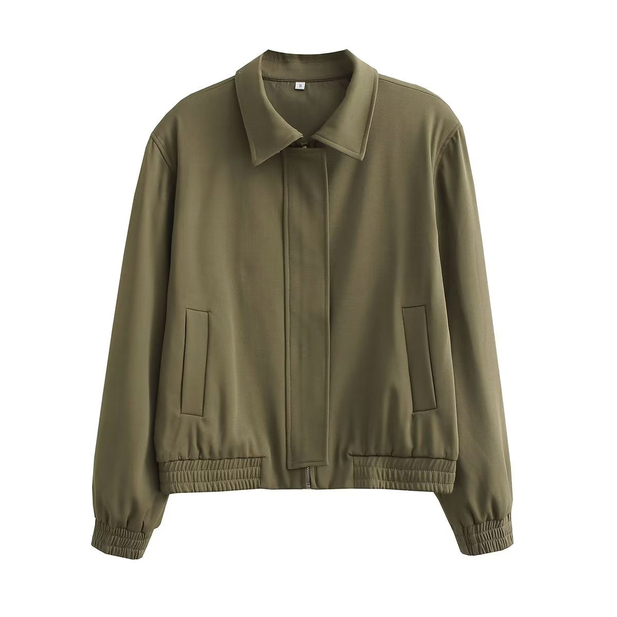 Lightweight Women's Jacket with Zip Pockets and Adjustable Cuffs
