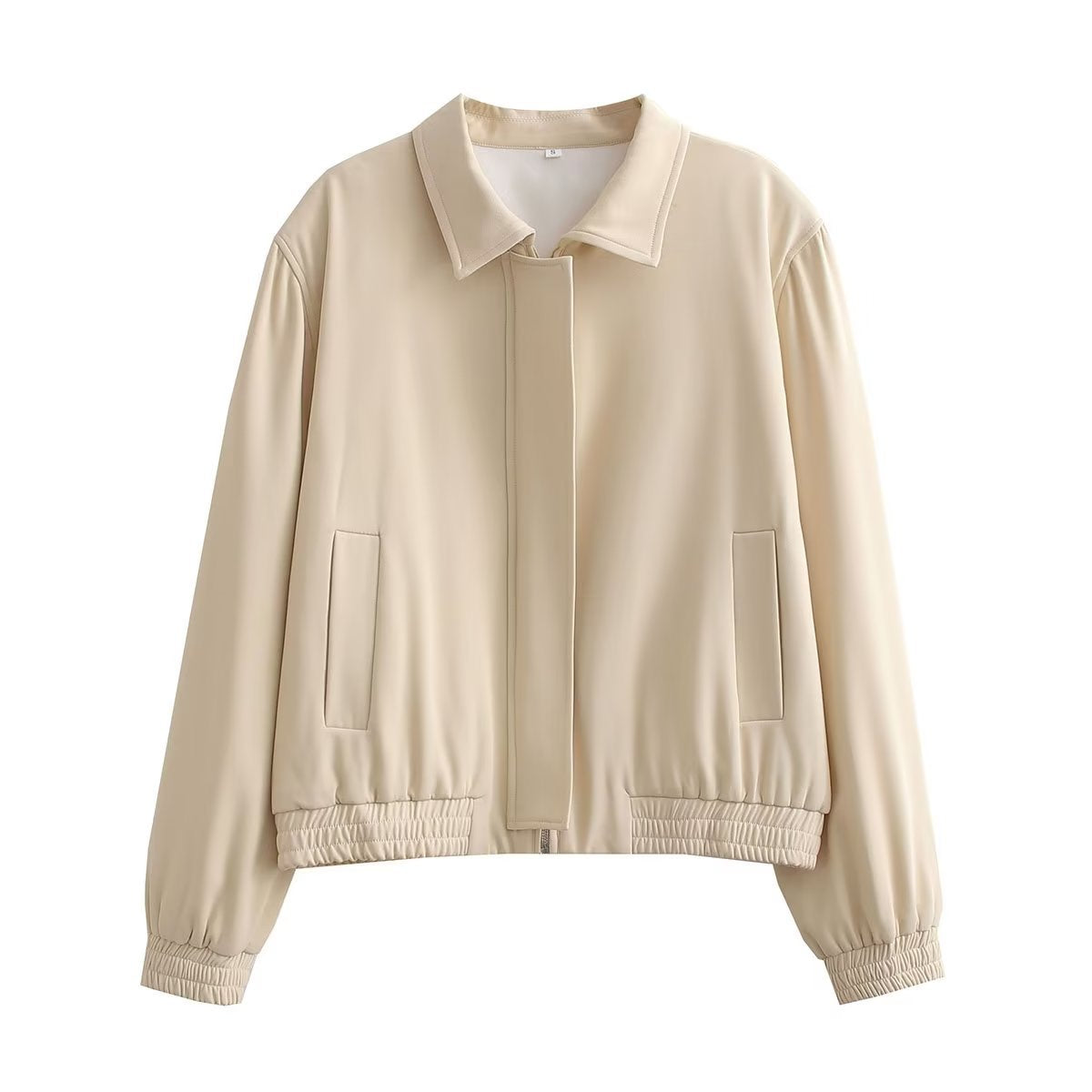 Lightweight Women's Jacket with Zip Pockets and Adjustable Cuffs