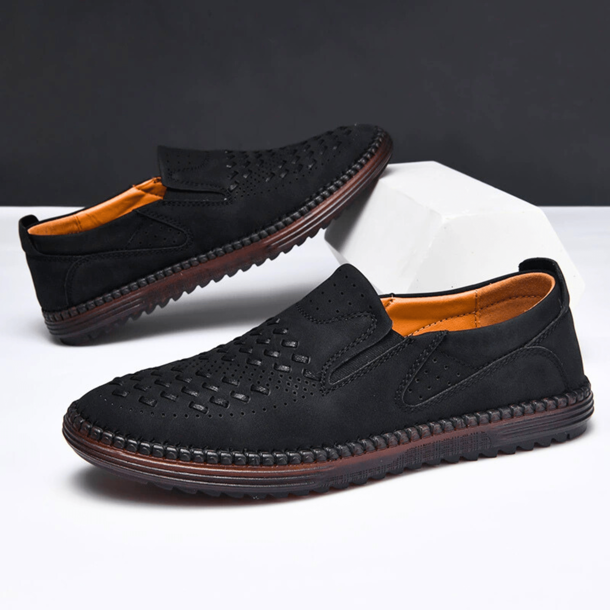Genuine Leather Slip-On Loafer