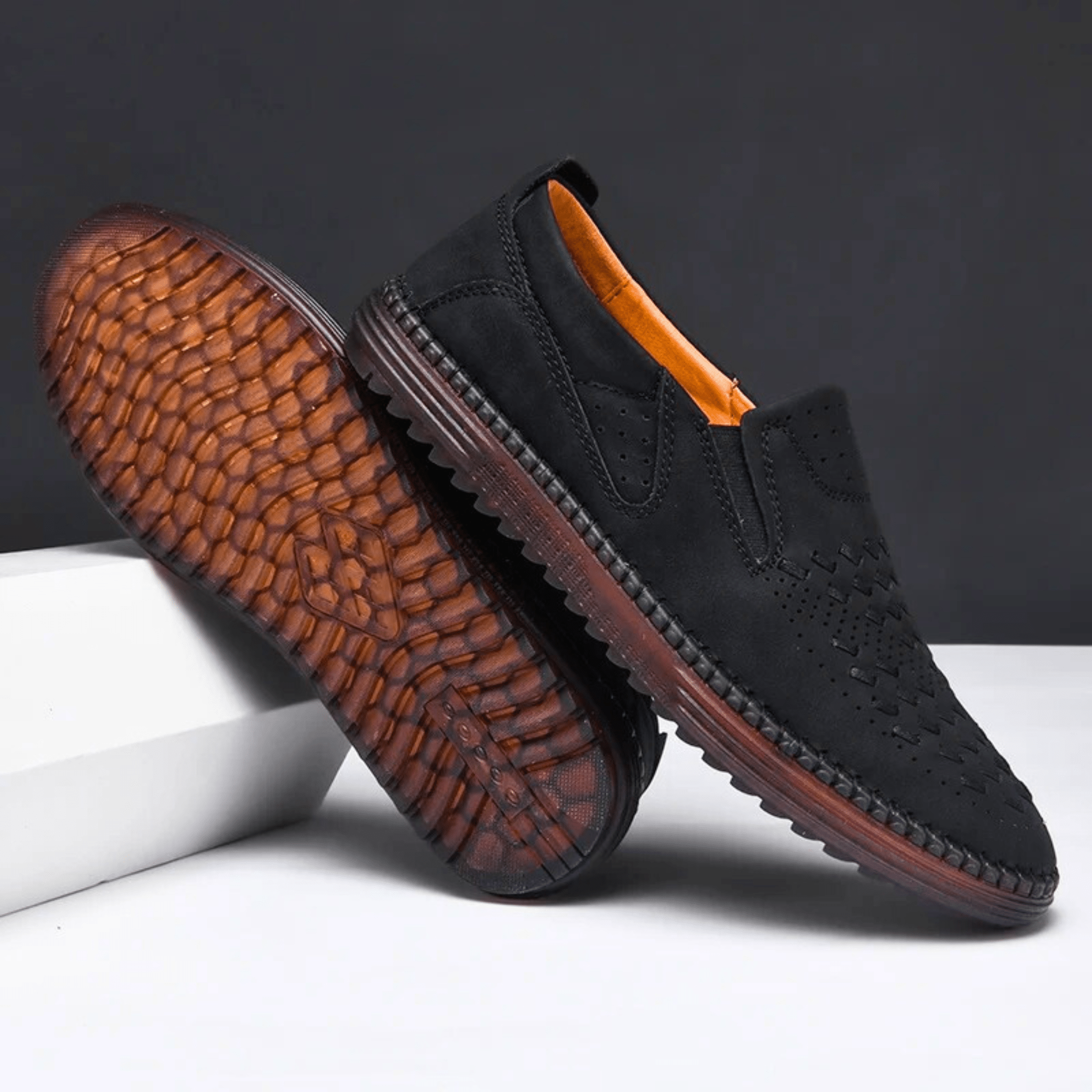 Genuine Leather Slip-On Loafer
