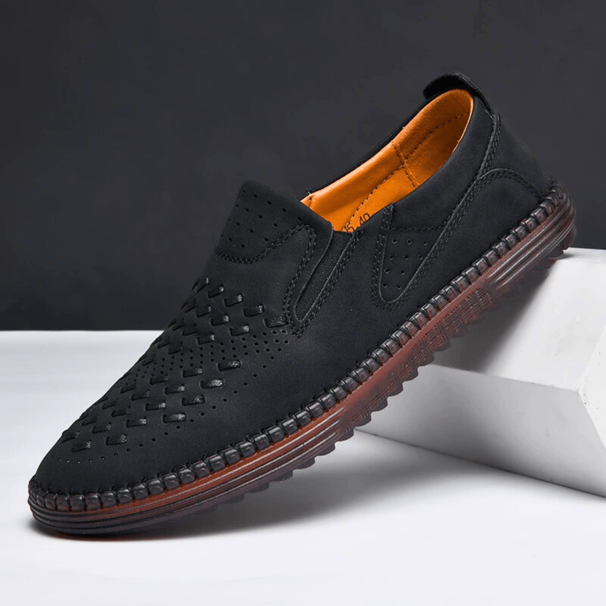 Genuine Leather Slip-On Loafer