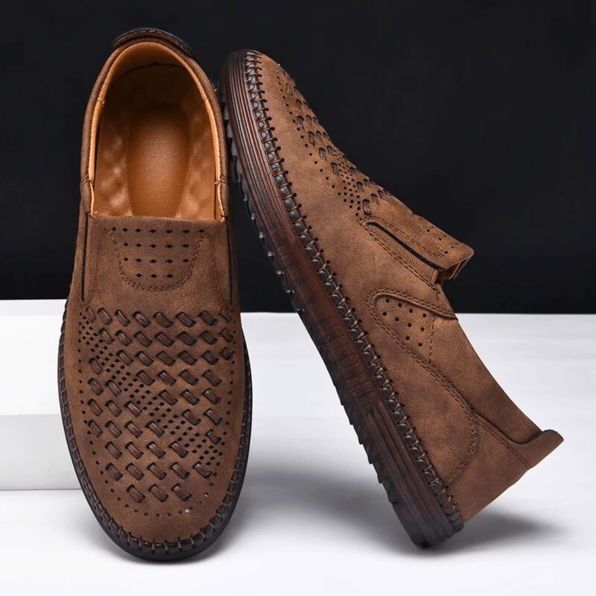 Genuine Leather Slip-On Loafer