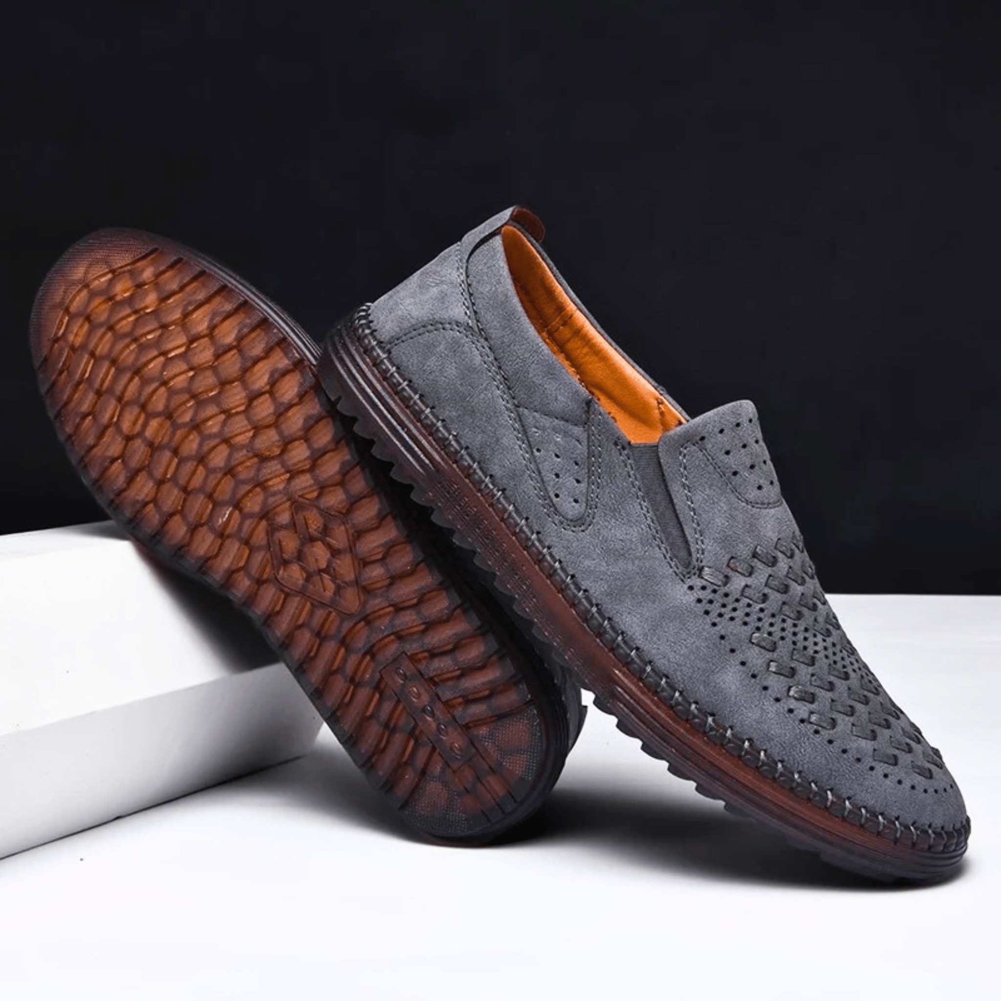 Genuine Leather Slip-On Loafer