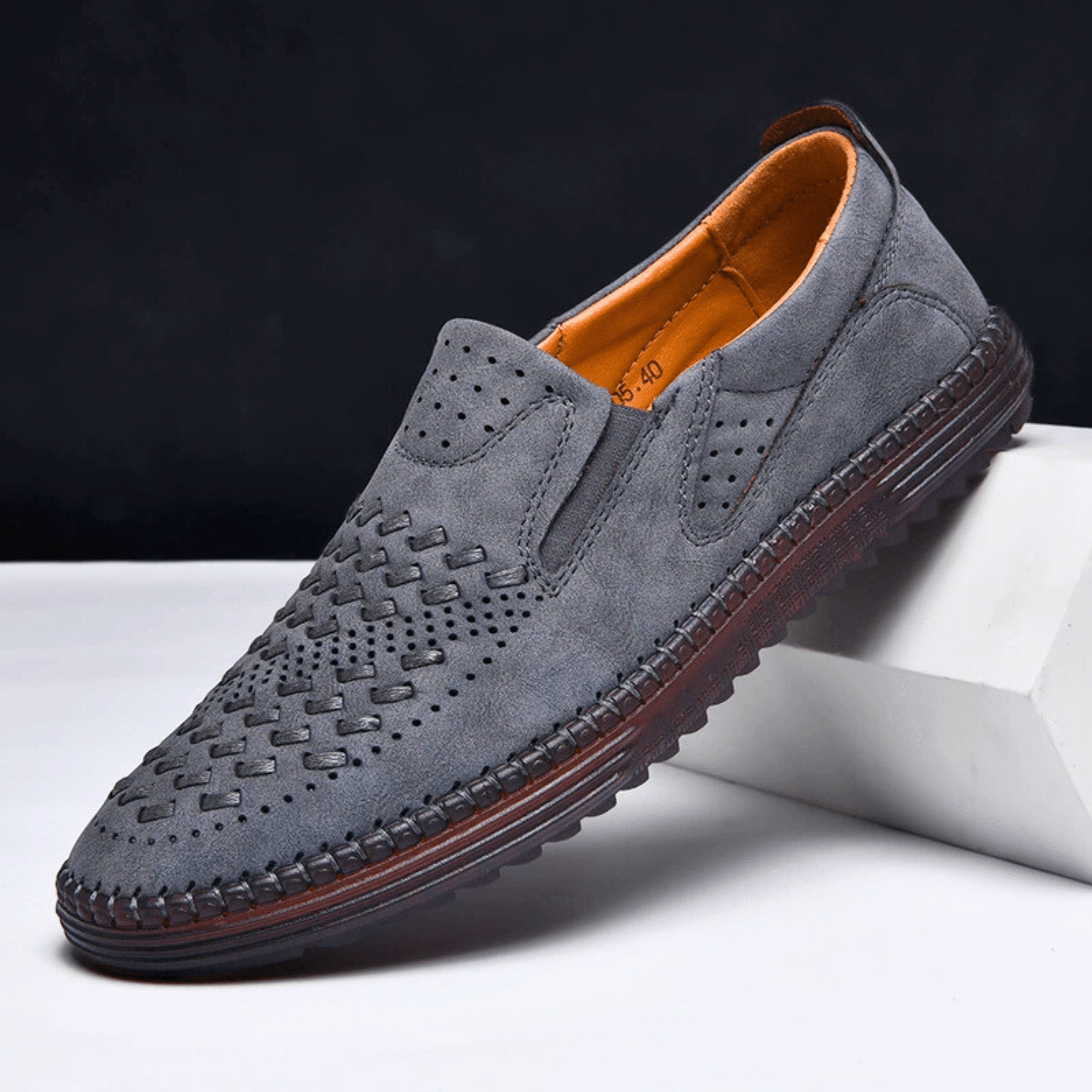 Genuine Leather Slip-On Loafer