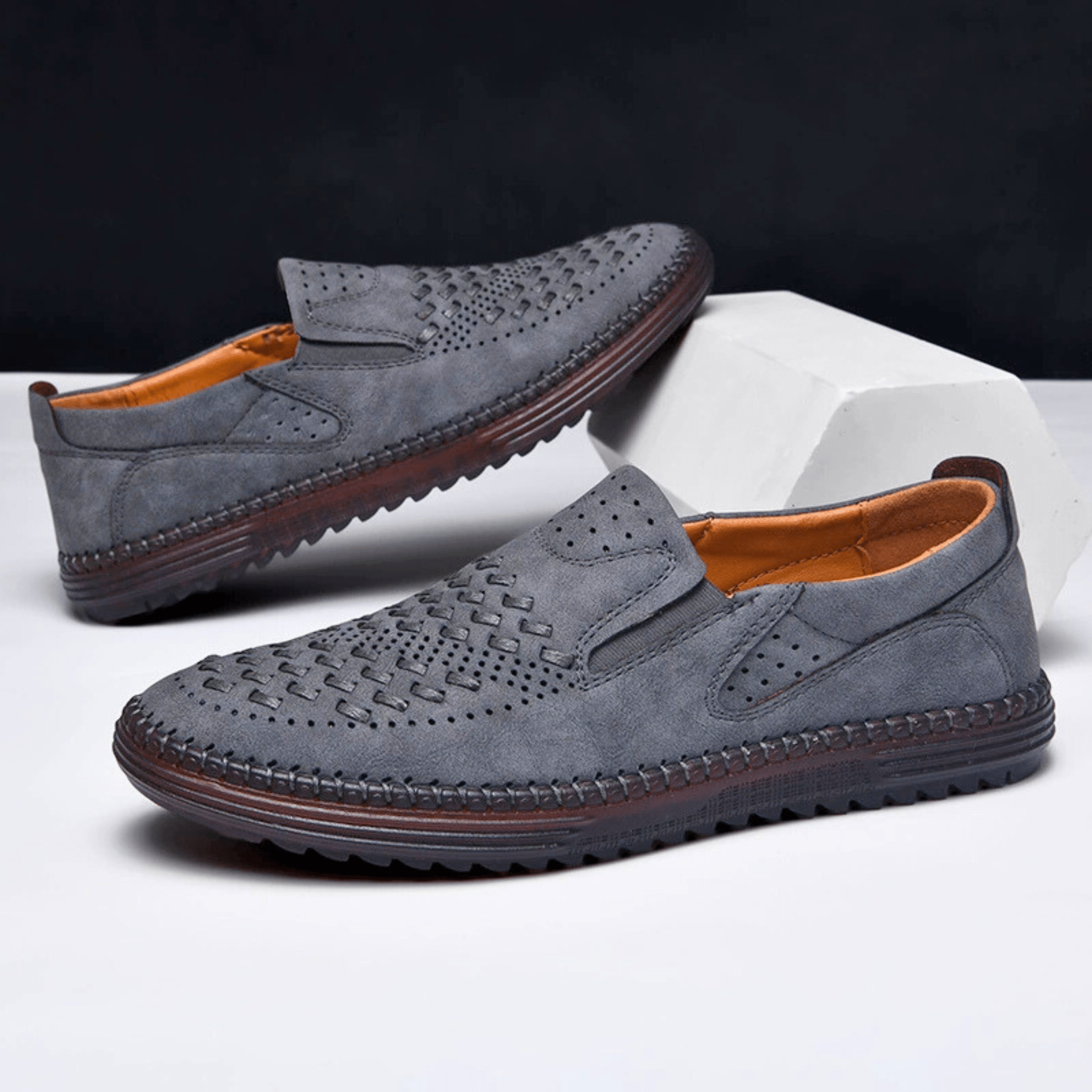 Genuine Leather Slip-On Loafer