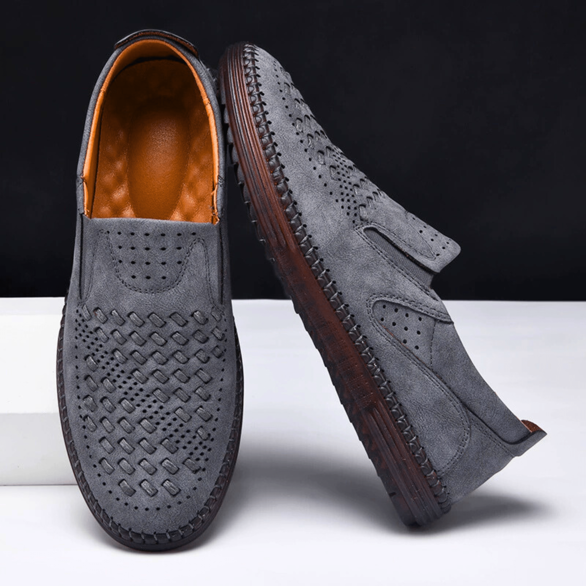 Genuine Leather Slip-On Loafer