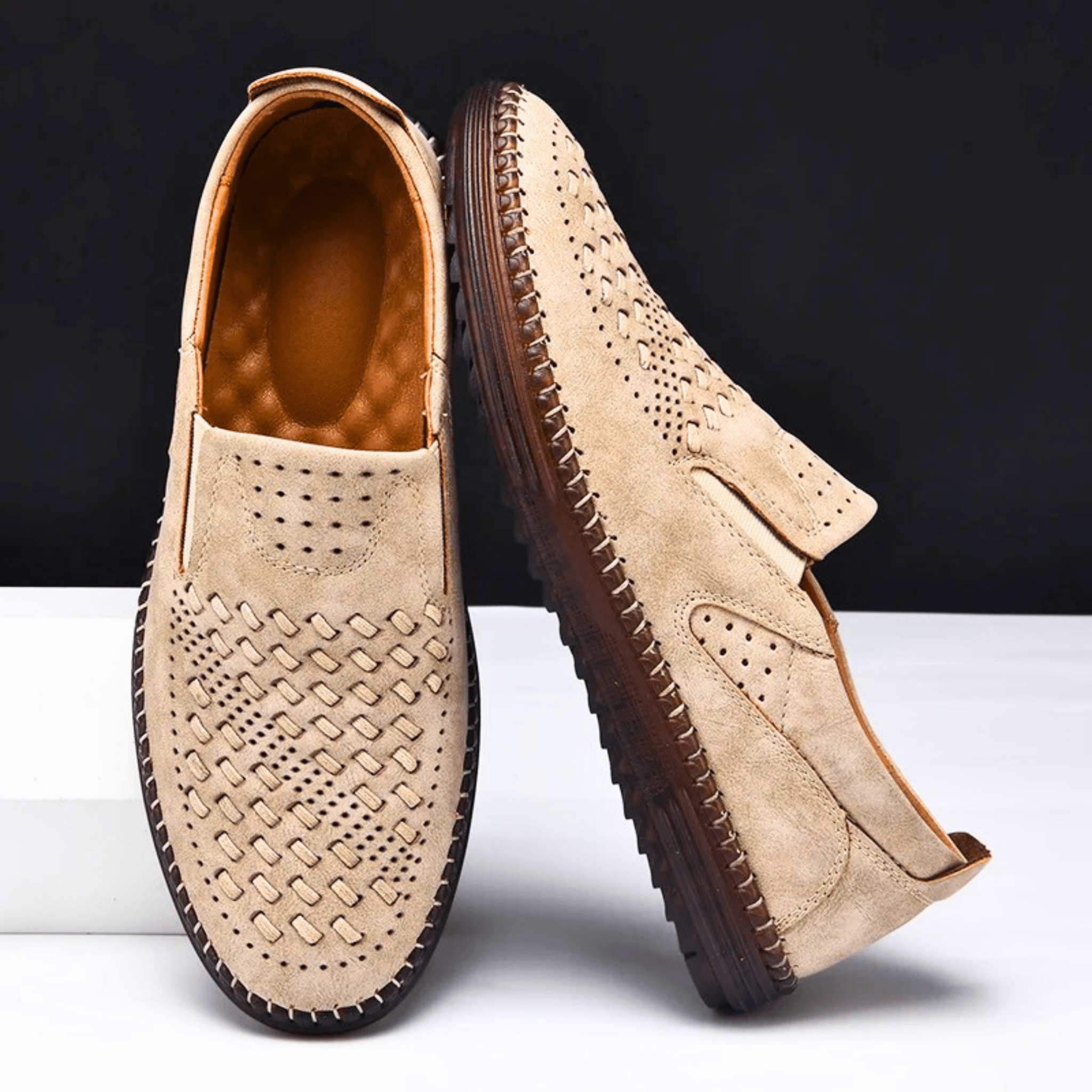 Genuine Leather Slip-On Loafer