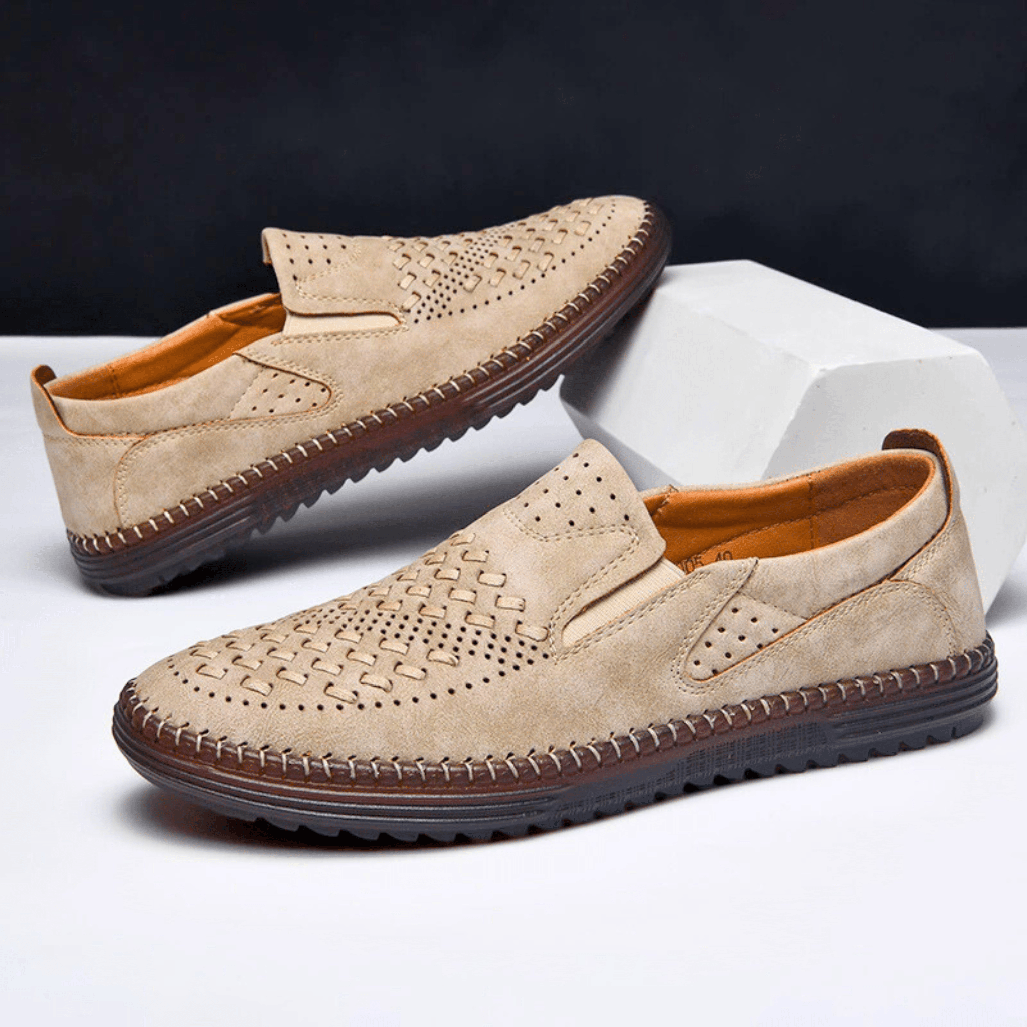 Genuine Leather Slip-On Loafer