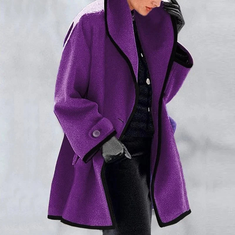 Classic Trimmed Coat for Timeless Style