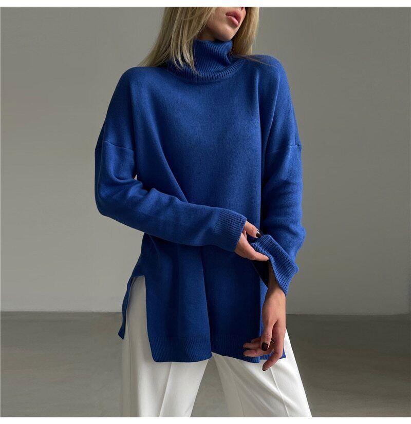 High Neck Oversized Mesh Blouse for Comfortable Style