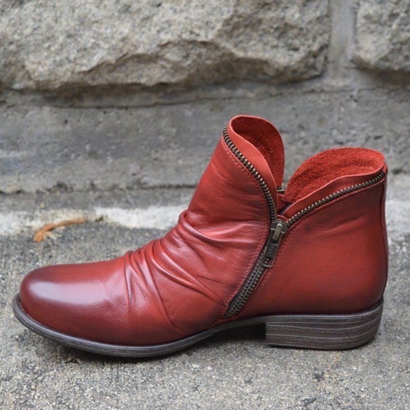 Elegant Leather Ankle Boots for Women