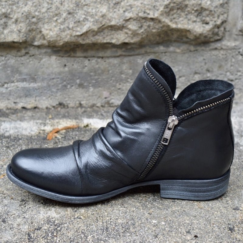 Elegant Leather Ankle Boots for Women
