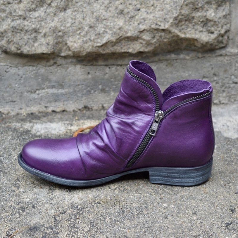 Elegant Leather Ankle Boots for Women